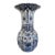 Vintage Large Delft Trumpet Vase Blue and White Floral Boch Royal Sphinx Urn For Sale