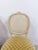 Set of 6 Vintage Cane Dining Chairs Coastal Chic W/ Captains Chairs Hollywood For Sale - Image 10 of 16