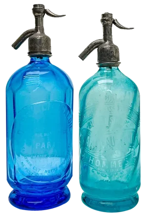 French Art Deco Soda Syphons, 1920s, Set of 2