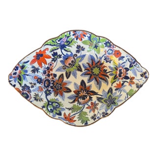 Antique Early 19th Century English Regency Spode Pearlware Imari Pseudo Tobacco Leaf Dish Pattern 3277 Circa 1820 For Sale