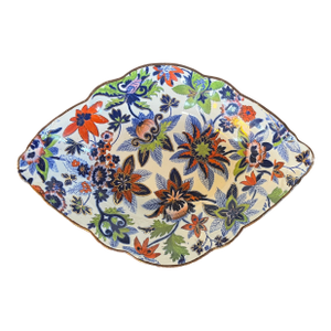 Antique Early 19th Century English Regency Spode Pearlware Imari Pseudo Tobacco Leaf Dish Pattern 3277 Circa 1820
