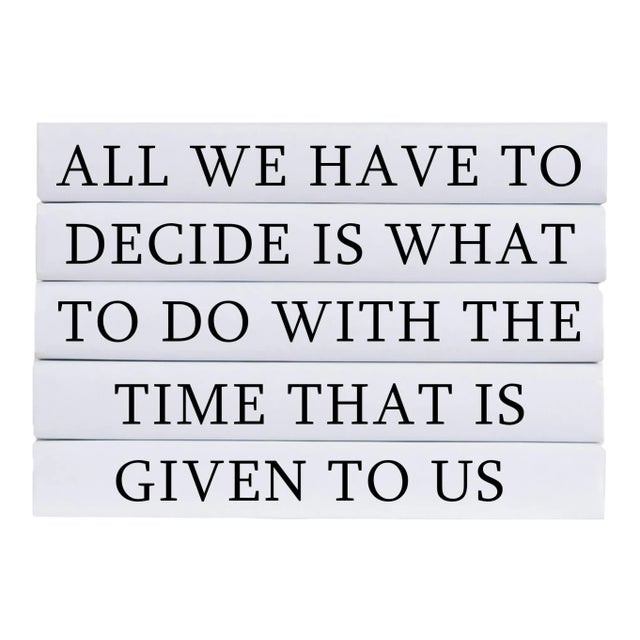 Decorative Books - Quote Book Stack - "Time Given" For Sale