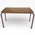 A characterful vintage school desk repurposed as a compact coffee table, showcasing authentic industrial design and...