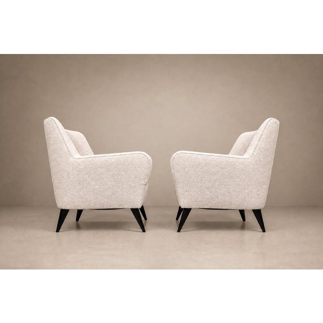 Joaquim Tenreiro Joaquim Tenreiro Armchairs, Hardwood With Ebonized Legs, Brazil, 1950s For Sale - Image 4 of 16