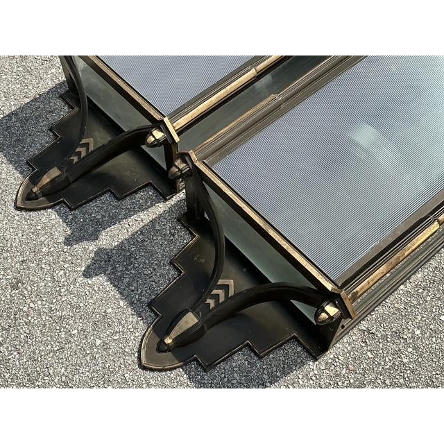 Copper Vintage Monumental Patinated Copper Wall Sconce - A Pair For Sale - Image 8 of 12