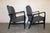 Black Pair of Mid-Century Style Armchairs Attr Madsen & Schubell For Sale - Image 8 of 8