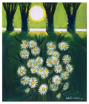 Laimdots Murnieks, Daisies, 1997, Oil on Cardboard