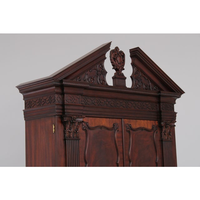Henkel Harris Mahogany Chippendale Documents Secretary Desk For Sale - Image 10 of 18