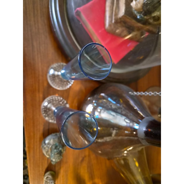 Glass Small Bud Vases, 1950s, Set of 2 For Sale - Image 7 of 9