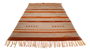 Scandinavian Art Deco Functionalism Flat Weave Rug, 1940s
