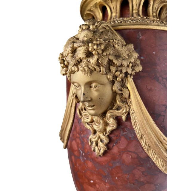 Bronze Mid 19th Century Louis XVI Marble Vases as Lamps - a PAir For Sale - Image 8 of 12