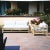 Brown Bali Patio Teak Olefin Cushion Outdoor Lounge Chair by Artesia For Sale - Image 8 of 8