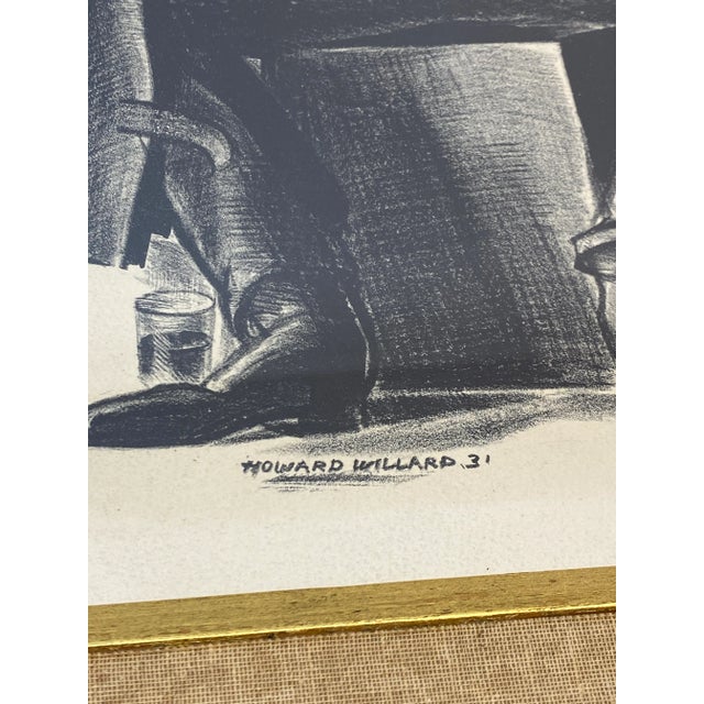 Printmaking Materials Howard Willard "The Accordionist" Original Lithograph C.1931 For Sale - Image 7 of 9