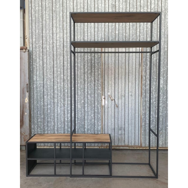 Brown New Open Wardrobe or Coat Rack with Shoes Compartment or Bench For Sale - Image 8 of 18