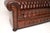 Wood Antique Deep Buttoned Leather Chesterfield Sofa, 1950 For Sale - Image 7 of 11