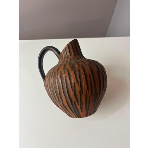 Handmade Rhodos Vase with Incised Decoration from Eiwa Keramik For Sale - Image 6 of 11