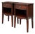 Vintage White Fine Furniture Federal Mahogany 1 Drawer Nightstands - A Pair For Sale