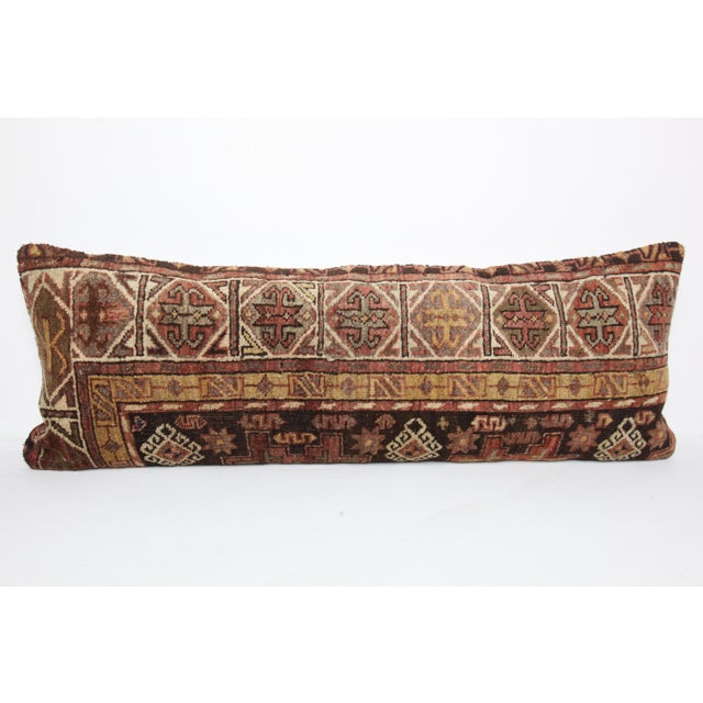 Here i am listing a 100% Handmade double knotted rug pillow cover, made from antique Persian tribal carpet rug. This’s a...