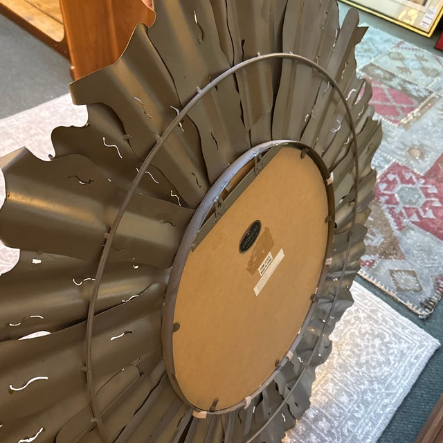 Glass Uttermost Hemani Antique Gold Mirror For Sale - Image 7 of 12