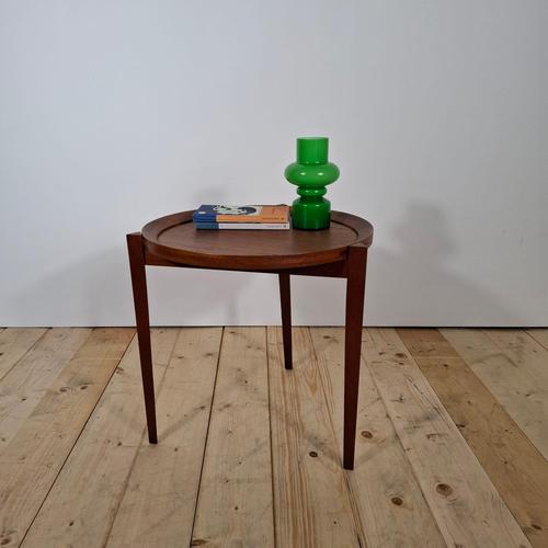 Wood Mid-Century Modern Scandinavian Round Teak Coffee Table, 1960s For Sale - Image 7 of 7