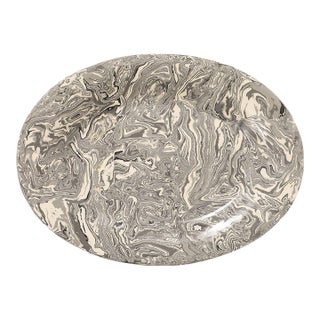 Vintage Marbleized Platter I For Sale