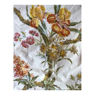 Vintage Brunschwig & Fils Hand-Printed Floral Cotton Fabric – 8 Yards For Sale