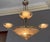 1930s Art Deco Chandelier in Salmon-Colored Sandblasted and Polished Clear Glass from Muller Frères For Sale - Image 5 of 18