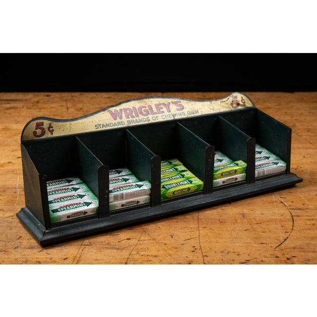 Vintage Wrigley's chewing gum countertop display designed for use in a general store, drugstore, or other retail setting....