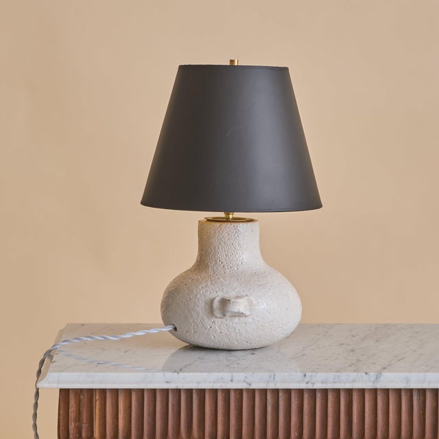 French White Ceramic Table Lamp, 1960s - 2 Available For Sale - Image 9 of 12