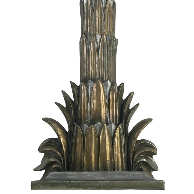 Mid 20th Century Mid 20th Century Monumental Palm Tree Floor Sconce Attributed to Maison Jansen For Sale - Image 5 of 5