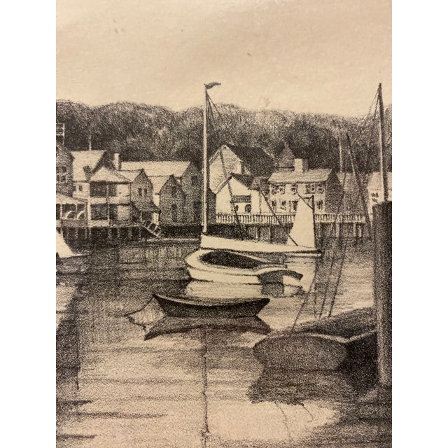 Early 20th Century Ruth Haviland Sutton (1898-1960) Listed Rhode Island Artist Original Signed Lithograph "Nantucket" For Sale - Image 9 of 14
