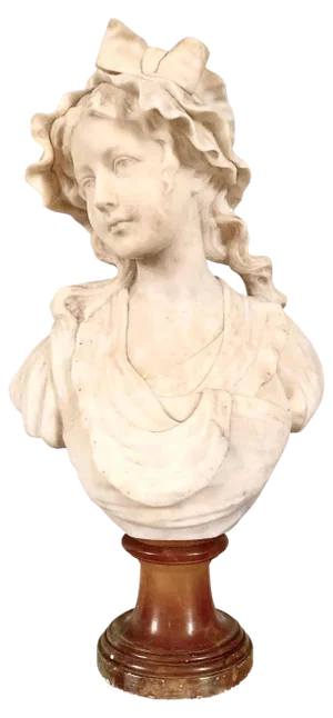 Woman Bust in Alabaster, 19th Century