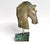 Gemstone Emerald Horse Bust Sculpture Full Emerald Base Hand Carved For Sale - Image 9 of 14