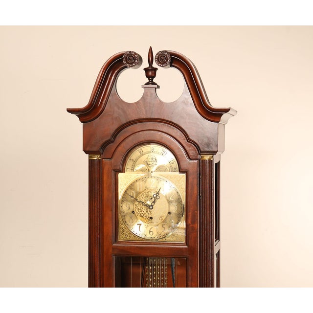 Howard Millar 3 Weight Pedalium Nautical Themed Grandfather Clock For Sale - Image 13 of 18
