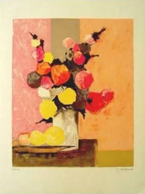 Gilbert Artaud "Bouquet Aux Citron" Lithograph