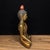 Vintage Gilt Bronze Seated Buddha Statue With Red Robe For Sale In Los Angeles - Image 6 of 9
