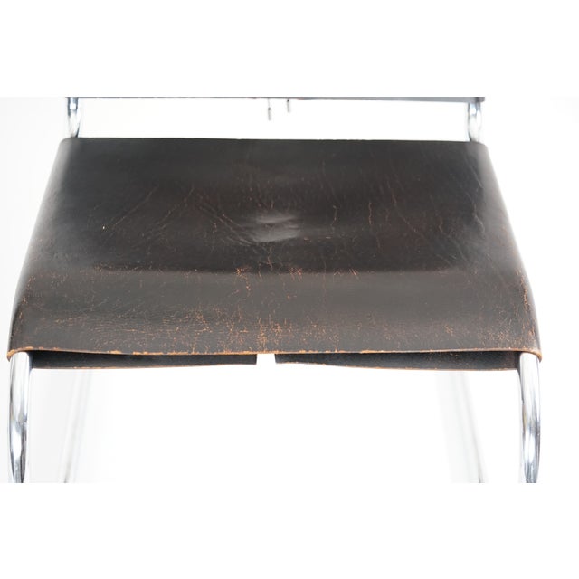 MR30 Tubular Steel Armchair with Black Leather by Ludwig Mies Van Der Rohe for Knoll, 1960s, Set of 2 For Sale - Image 16 of 18