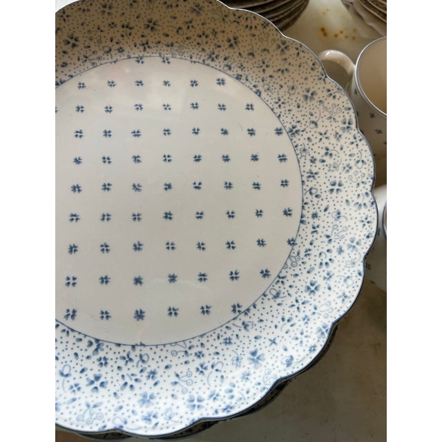 Vintage Blue & White Dinnerware Set- 52 Pieces For Sale - Image 12 of 12