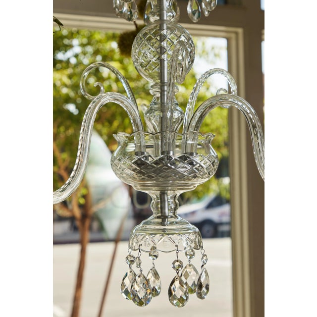 1920s 1920s Czechoslovakian Crystal 3-Arm Chandelier For Sale - Image 5 of 8