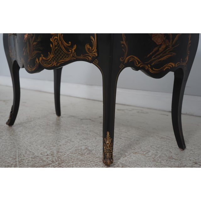 Vintage French Louis XV Style Chinoiserie Painted Commode Chest For Sale - Image 11 of 18