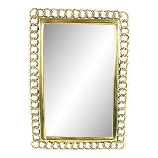 Late 19th Century English Brass Chain Link Photo Frame For Sale
