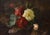 Jean-Marie Poy, Still Life Flowers Vase Red and White Roses, 1800s, Oil on Canvas For Sale - Image 3 of 11