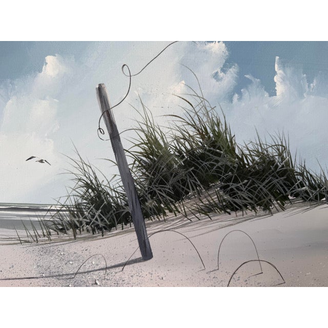 1980’s Rex Duggar Beach Dunes Landscape Oil on Canvas Painting– Framed For Sale - Image 9 of 11