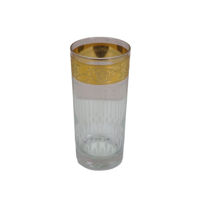 Crafted during the 1960s by the renowned Culver Ltd., these elegant tumblers showcase the highly collectible "Tyrol"...