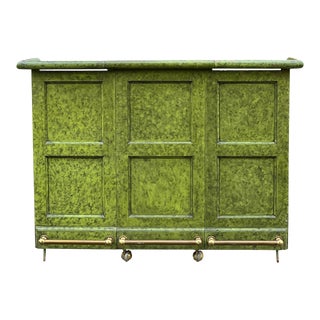 1960s Mid Century Folding Bar Cabinet Attributed to Maison Jansen For Sale