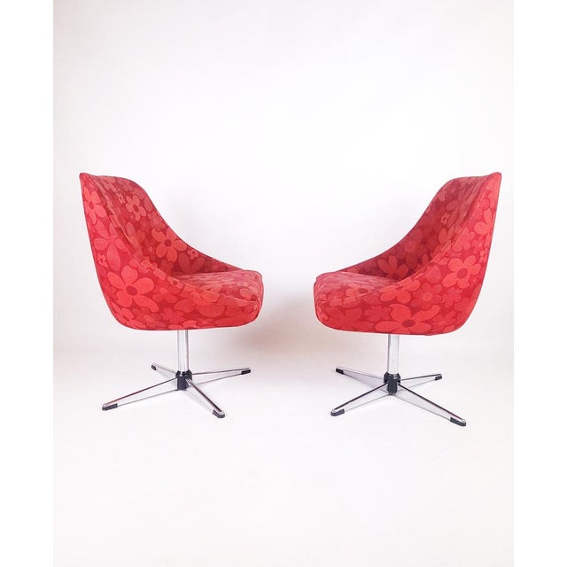 Flower Power Swivel Chairs, 1970s, Set of 2 For Sale - Image 3 of 11