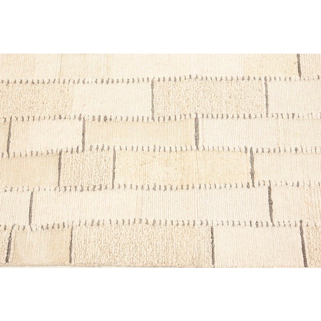 Modern Contemporary Textural Wool, Silk and Leather Rug by Doris Leslie Blau For Sale - Image 3 of 9