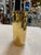 Vintage Faceted Brass Vase / Mid-Century Modern Geometric Vessel For Sale In Los Angeles - Image 6 of 7