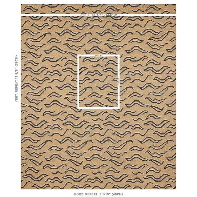 Casa Cosima Empire Bed in Schumacher Kata, Camel with Black - Queen For Sale - Image 4 of 5