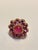 Bochic "Flamenco" Vintage Ruby & Multi Color Gems Cocktail Ring 18K Gold & Silver For Sale - Image 14 of 18
